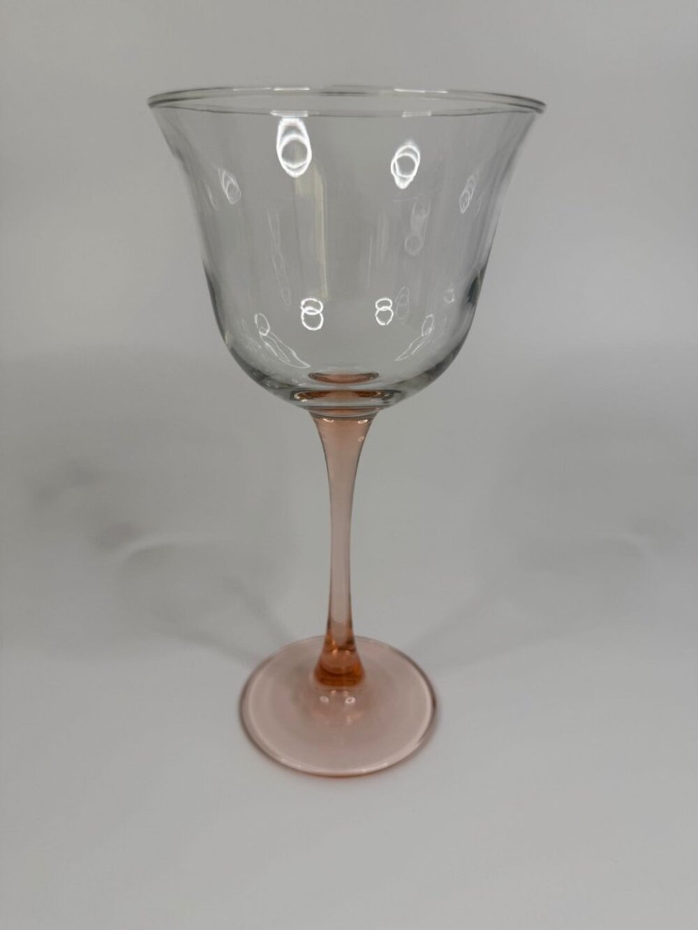 Cristal d'Arques Americana Peach Rose Wine Glass, 7.75"